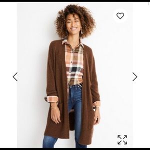 Madewell brown Kent cardigan sweater